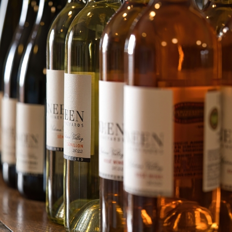 Bottles of wine at Dineen Vineyards